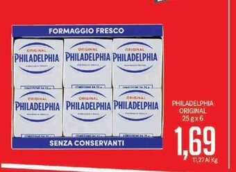 Supermercati Piccolo Philadelphia Original 25 g x 6 offerta