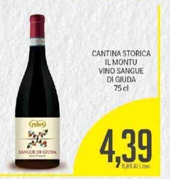 Supermercati Piccolo Cantina Storica IL Montu Vino Sangue Di Giuda 75 cl offerta