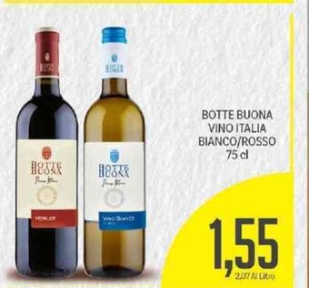 Supermercati Piccolo Botte Buona Vino Italia Bianco/Rosso 75 cl offerta