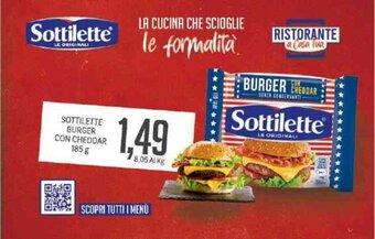 Supermercati Piccolo Sottilette Burger Con Cheddar 185 g offerta