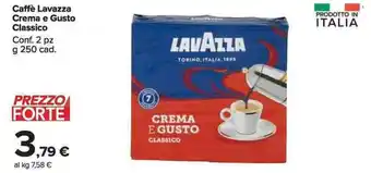 Carrefour Market Lavazza Caffè Crema e Gusto Classico 2 pz 250 g offerta