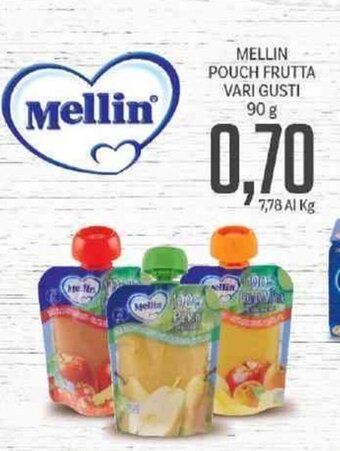 Supermercati Piccolo Mellin Pouch Frutta Vari Gusti 90 g offerta