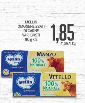 Supermercati Piccolo Mellin Omogeneizzati Di Carne Vari Gusti 80 g x 2 offerta