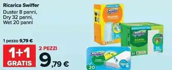 Carrefour Market Swiffer Ricarica Duster 8 panni, Dry 32 panni, Wet 20 panni offerta