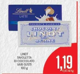 Supermercati Piccolo Lindt Tavoletta Di Cioccolato Vari Gusti 100 g offerta