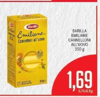 Supermercati Piccolo Barilla Emiliane Cannelloni All'Uovo 250 g offerta