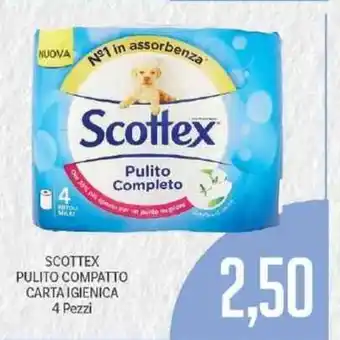 Supermercati Piccolo Scottex Pulito Compatto Carta Igienica 4 Pezzi offerta