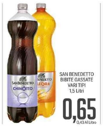 Supermercati Piccolo San Benedetto Bibite Gassate Vari Tipi 1,5 Litri offerta