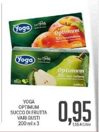 Supermercati Piccolo Yoga Optimum Succo Di Frutta Vari Gusti 200 ml x 3 offerta