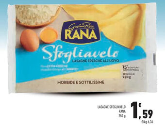 Conad Rana Lasagne Sfogliavelo 250 g offerta