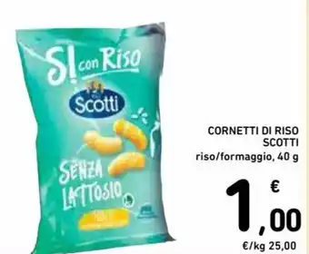 Spazio Conad Scotti Cornetti di Riso riso/formaggio 40 g offerta