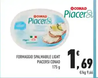 Conad Conad Piacersi Formaggio Spalmabile Light 175 g offerta