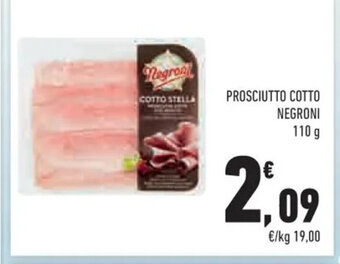 Conad Prosciutto Cotto Negroni 110 g offerta