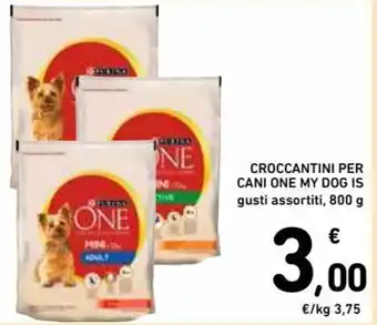 Spazio Conad Croccantini per Cani One My Dog Is gusti assortiti 800 g offerta