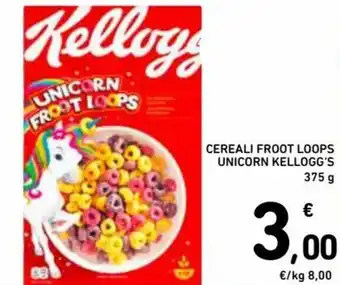 Spazio Conad Kellogg's Cereali Froot Loops Unicorn 375 g offerta