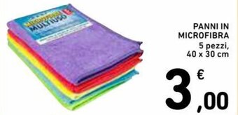 Spazio Conad Panni in Microfibra 5 pezzi, 40 x 30 cm offerta