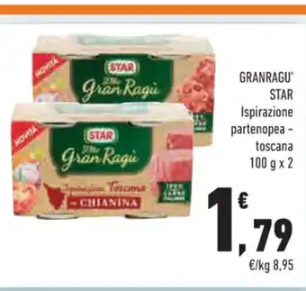 Conad Star Granragu' ispirazione partenopea - toscana 100 g x 2 offerta