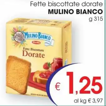 Mulino Bianco Fette biscottate dorate g 315