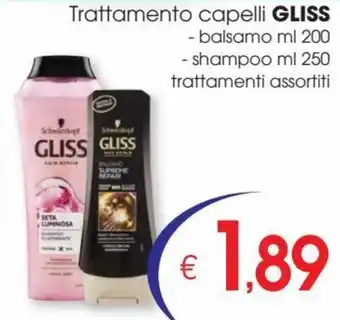 Gliss Trattamento capelli balsamo ml 200, shampoo ml 250 trattamenti assortiti