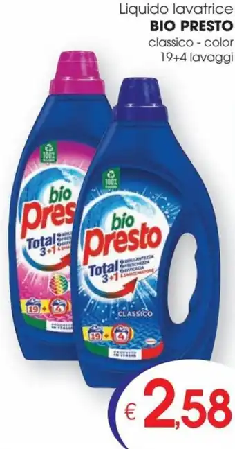Bio Presto Liquido lavatrice classico - color 19+4 lavaggi