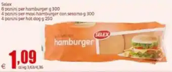 Elite Selex 6 panini per hamburger g 300 offerta