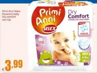 Elite Selex Primi Anni Pannolini baby Dry comfort vari tipi offerta