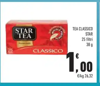 Conad Star Tea classico 25 filtri 38 g offerta
