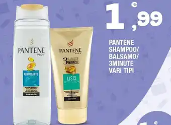 Splendidi e Splendenti Pantene Shampoo/Balsamo 3Minute vari tipi offerta