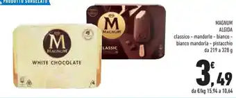 Conad Magnum Algida classico-mandorle-bianco-bianco mandorla-pistacchio da 219 a 328 g offerta
