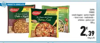 Conad Zuppa Findus casale leggera - pasta e fagioli - farro e ceci - tradizionale - ortolana - pasta e ceci 500 g offerta