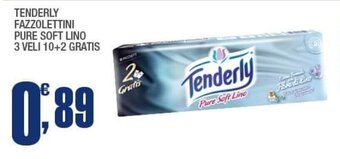Splendidi e Splendenti Tenderly Fazzolettini Pure Soft Lino 3 Veli 10+2 Gratis offerta
