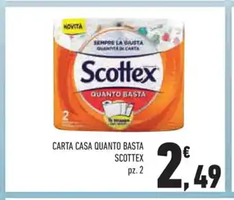Conad Scottex Carta Casa Quanto Basta pz. 2 offerta