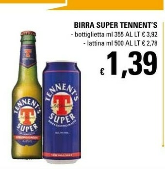 Basko Tennent's Birra offerta
