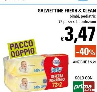 Basko Fresh & Clean Salviettine offerta