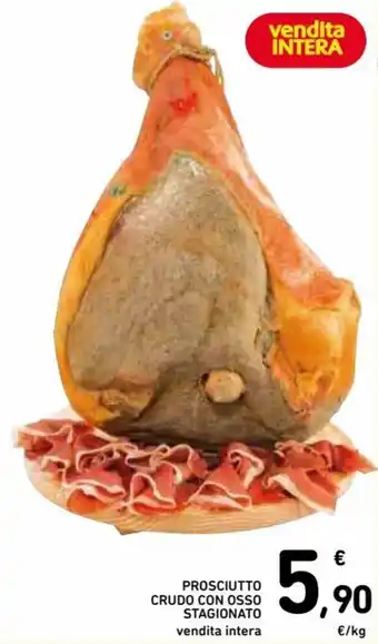 Spazio Conad Prosciutto Crudo Con Osso Stagionato vendita intera offerta