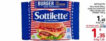 Spazio Conad Sottilette fila e fondi 200 g offerta