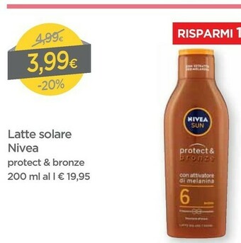 DPiù Nivea Crema solare offerta