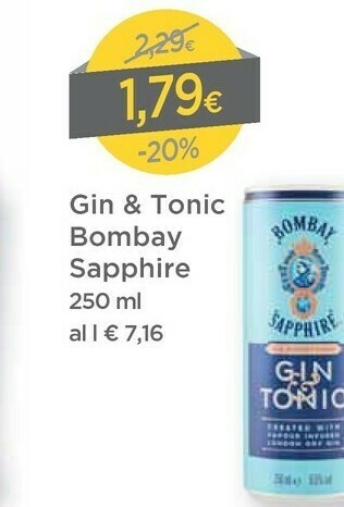 DPiù Bombay Gin offerta