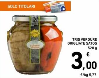 Spazio Conad Tris Verdure Grigliate Satos 520 g offerta