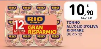 Spazio Conad Rio Mare Tonno All'Olio d'Oliva 80 g x 12 offerta
