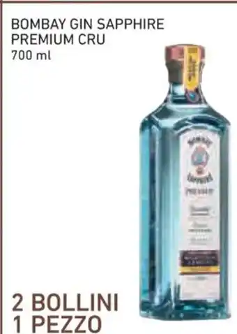 Conad Bombay Gin Sapphire Premium Cru 700 ml 1 pezzo offerta