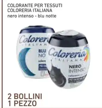 Conad Colorante Per Tessuti Coloreria Italiana nero intenso - blu notte 2 Bollini 1 Pezzo offerta