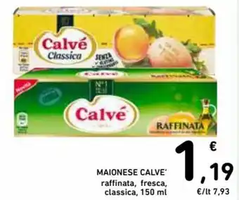Spazio Conad Calve' Maionese raffinata, fresca, classica 150 ml offerta
