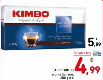 Spazio Conad Kimbo Caffe' aroma italiano, 250 g x 4 offerta