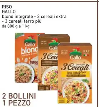 Conad Riso Gallo blond integrale - 3 cereali extra - 3 cereali farro più da 800 g a 1 kg offerta