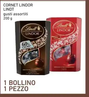 Conad Lindt Lindor Cornet gusti assortiti 200 g offerta