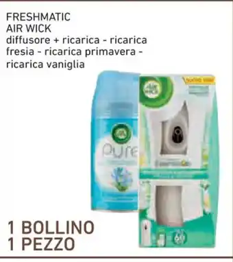 Conad Freshmatic Air Wick diffusore + ricarica - ricarica fresia - ricarica primavera - ricarica vaniglia offerta