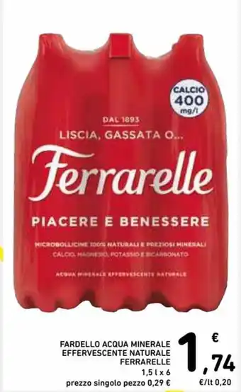 Spazio Conad Ferrarelle Fardello Acqua Minerale Effervescente Naturale 1,5 l x 6 offerta
