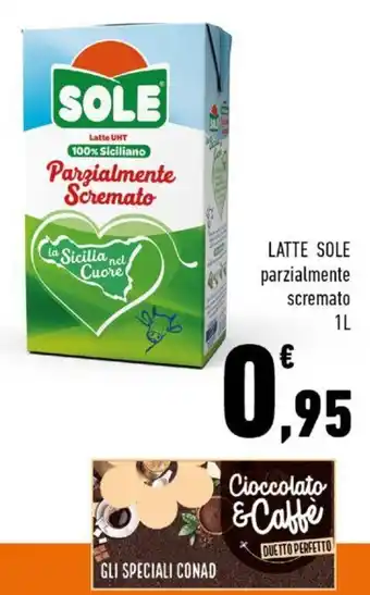 Conad Sole Latte parzialmente scremato 1 L offerta