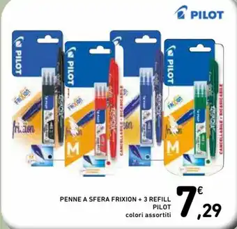 Spazio Conad Pilot Penne a Sfera Frixion + 3 Refill colori assortiti offerta